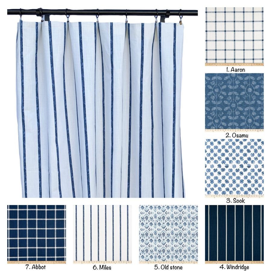 Navy Blue Curtains Blue Curtain 2 Curtain Panels Curtains - Etsy added by Bonnie Whitfield
