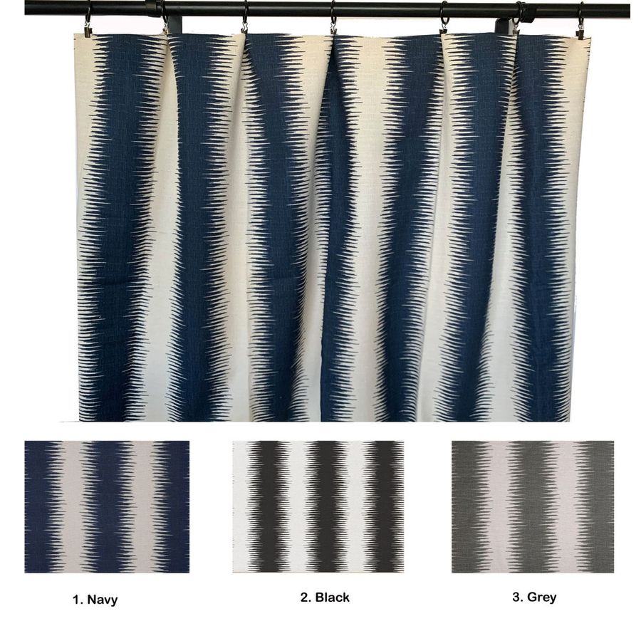 Striped Curtains Flax Striped Curtain 2 Curtain Panels Navy - Etsy added by Bonnie Whitfield