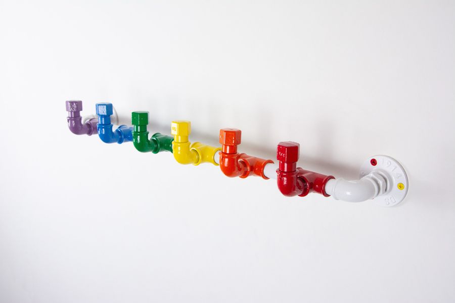 Rainbow Hook Wall Rack, Hook Coat Rack, Clothing Rack, Clothes Hanger, Modern Coat Rack, Kids Clothing Rack, Entryway Organization added by Spoak Member