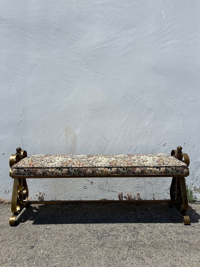 Antique Bench Gold Brass Metal Hollywood Regency Victorian Art - Etsy added by Melanie Fenning