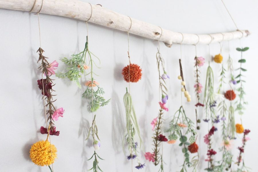 Wildflower Wall Hanging Boho Home Decor Flower Wall Hanging - Etsy added by Sammy Oeser