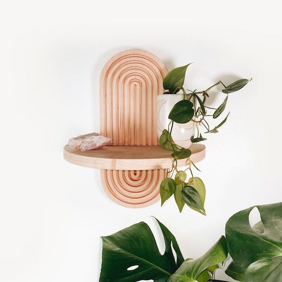 Archer Mini  Maple  Mid Century Modern Wall-mounted Shelf  - Etsy added by erika grossman