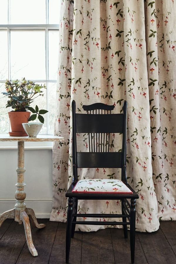 Colefax & Fowler - Viviers fabric - embroidery embroidered floral fabric (available by the yard) Cowtan Tout - English country cottage added by Spoak Member