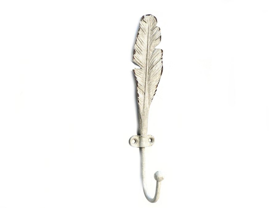 Wall Hook Feather Coat Hooks shabby chic White added by Spoak Member
