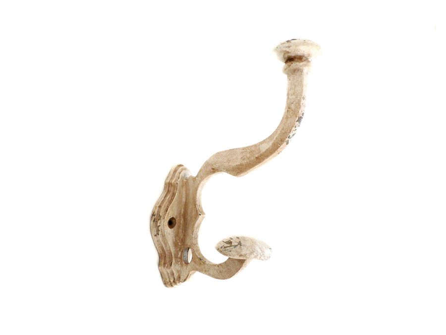 Wardrobe hook Victoriana coat hook Shabby white metal hook coat hook country house added by Spoak Member