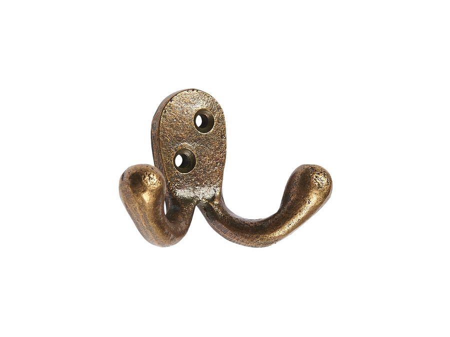 Ib Laursen Double Hook Coat Hook Hook Wall Hook Metal Brass Country House Romance added by Spoak Member