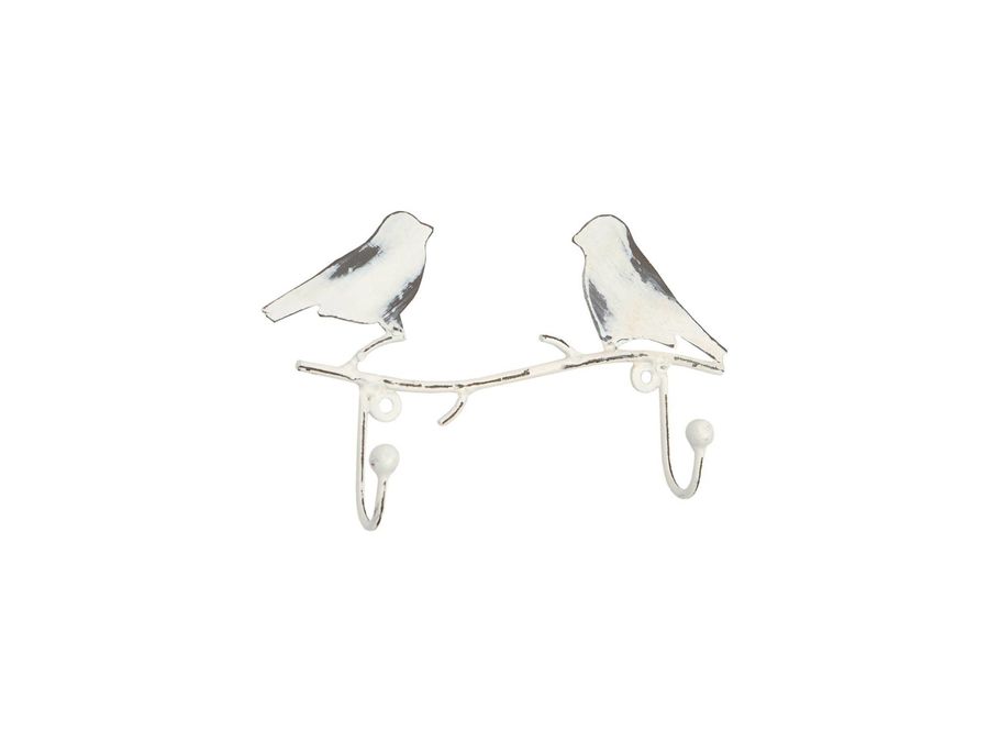 Hook bar cloakroom hook wall hook bird Shabby Chic White H250 hook added by Spoak Member