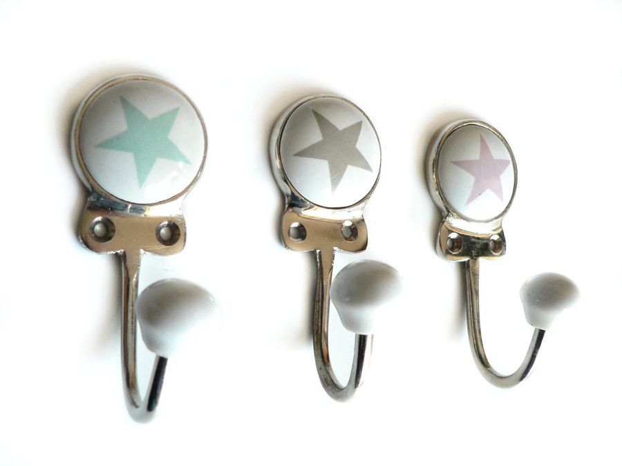 Coat hook Stern ceramic nickel-plated added by Spoak Member
