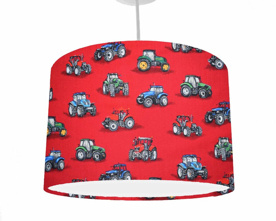 Red Tractor Kids Bedroom Lampshade, Farm Vehicle Nursery Decor Boy, Tractor Bedroom Accessories, Construction Themed Nursery, Farm Birthday added by Spoak Member
