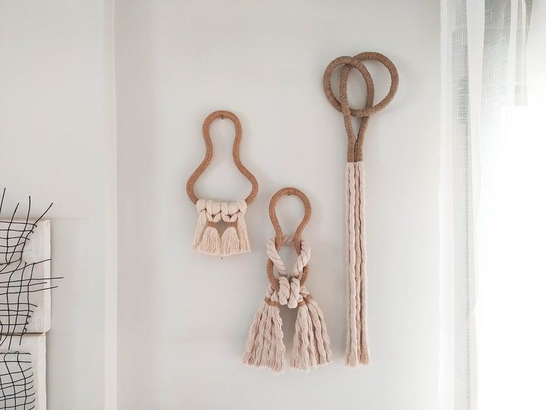 Short Rope Decorative Knots Modern Wall Hanging Art - Etsy added by Danielle Hughes