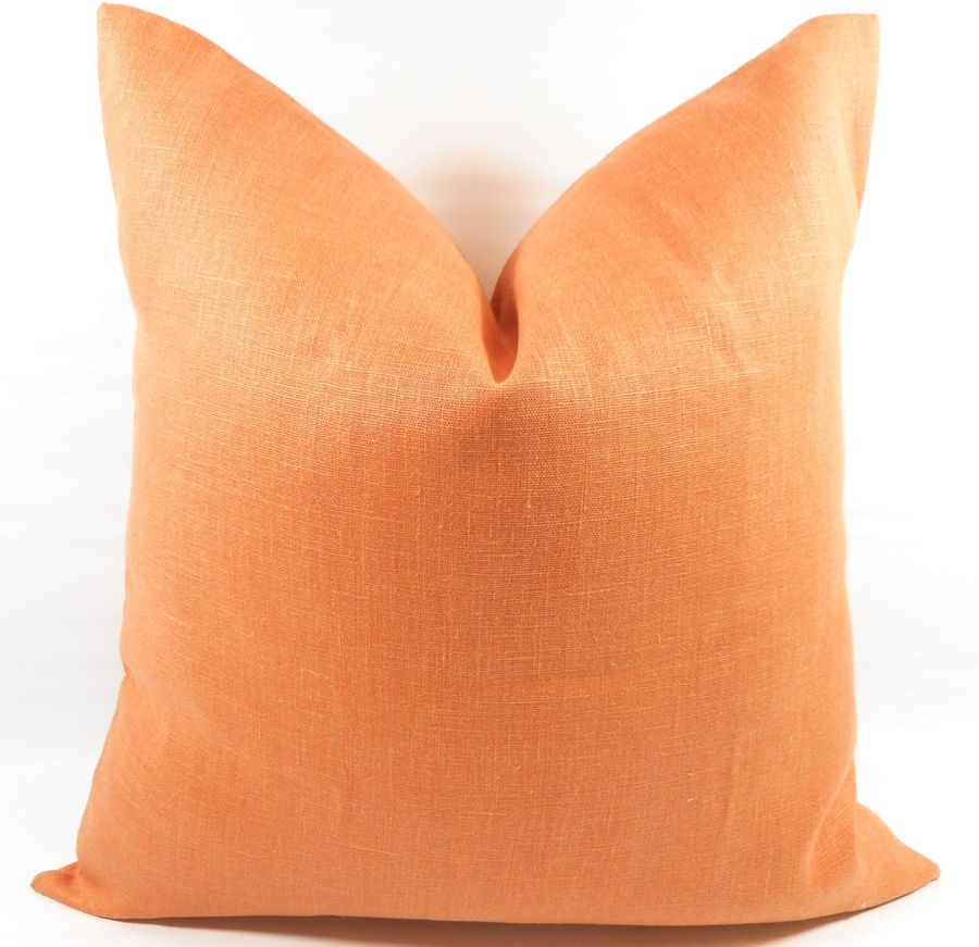 FARMHOUSE PILLOW COVER. Pumpkin Linen Pillow cover.   European linen Pillow cover. Sofa Throw pillow cover. European Linen. Pillow Case. added by Spoak Member