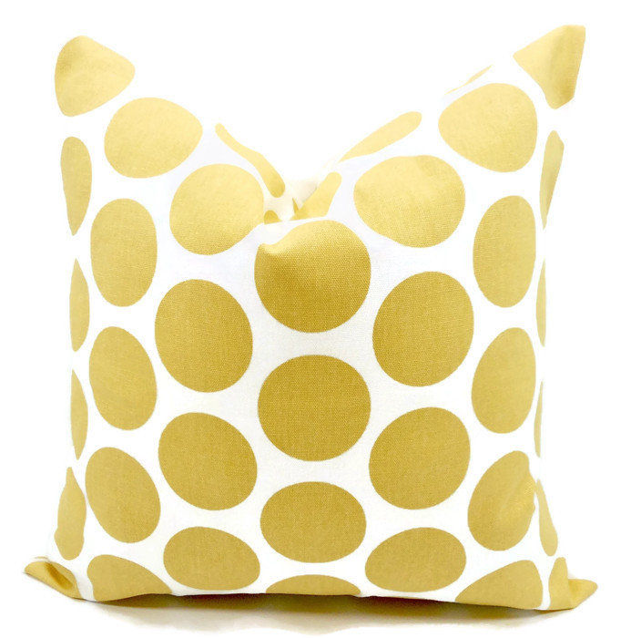 Yellow Saffron Pillow Cover. Fancy Yellow Saffron Print Pillow cover. Yellow and white  Pillow Case. 1 piece.  cotton. Select your size added by Spoak Member