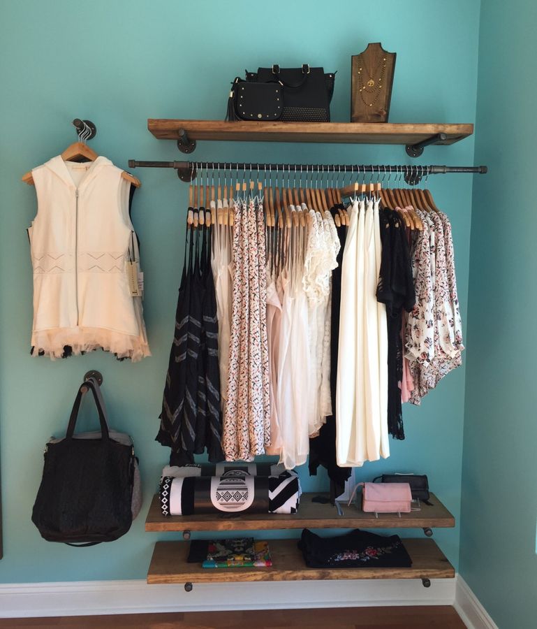Various lengths Floating Shelves, Retail Fixture, Rustic Pipe Shelf, Industrial Wood Shelf, Garment Rack, Industrial Floating Shelves added by Spoak Member