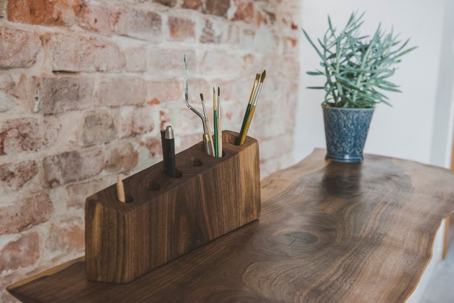 Wooden Desk Organizer, Desk Accessories, Reclaimed Wood Pen Holder, Pencil Holder, Office Organizer, Wood Desk Organizer, Wood Desk Decor added by Spoak Member