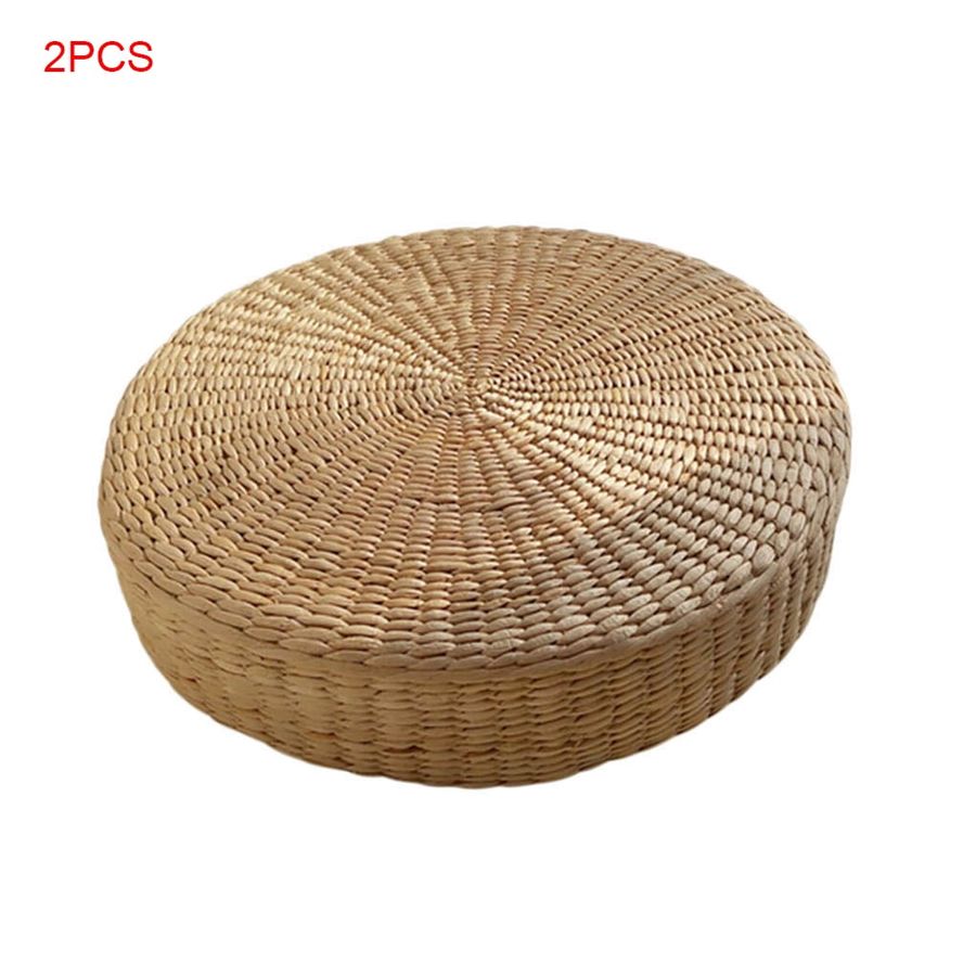2 Pieces Sitting Pillow Straw Floor Seat Mat Round Sit Cushion Universal Home Yoga Sitting Mat Supplies - Walmart.com added by erika grossman