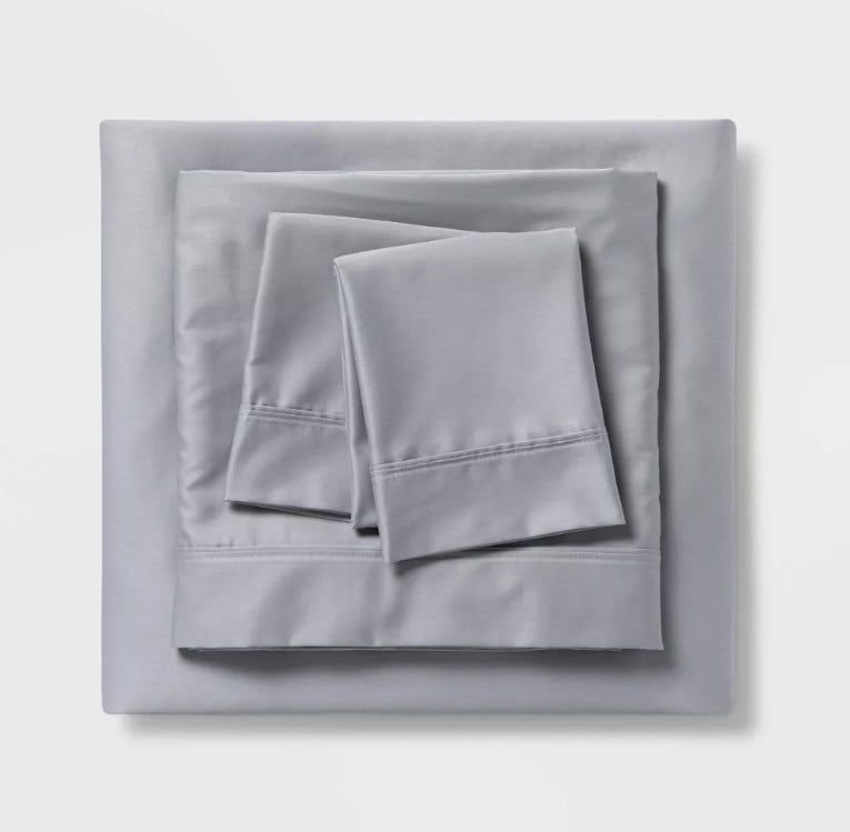 Twin/Twin XL 500 Thread Count Tri-Ease Solid Sheet Set Light Gray - Threshold - Walmart.com added by Where The Heart Is Designs