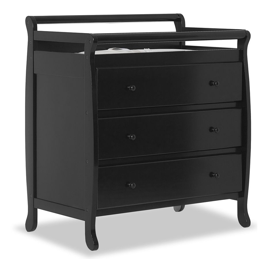 Dream On Me Liberty 3-Drawer Changing Table with Pad, Black added by Spoak Member