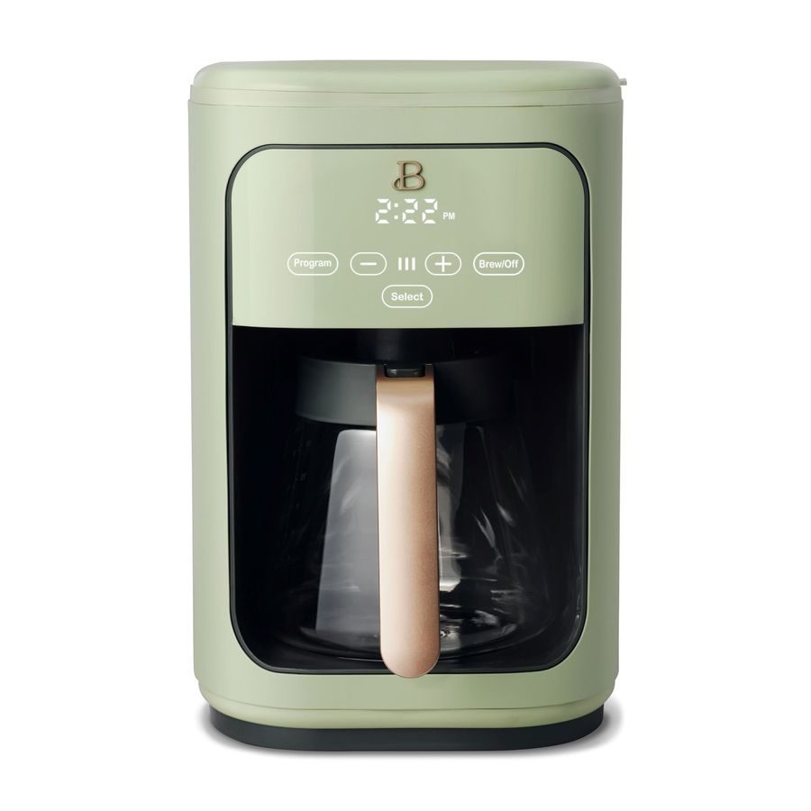 Beautiful 14 Cup Programmable Touchscreen Coffee Maker, Sage Green by Drew Barrymore - Walmart.com added by Erica Ramon