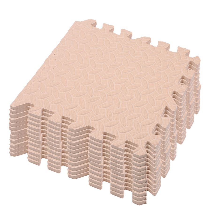 MIXFEER 12pcs EVA Foam Mat Interlocking Foam Tiles Playground Flooring Puzzle Mat Multiple Colors -Skid Mat with Finishing Border added by Spoak Member