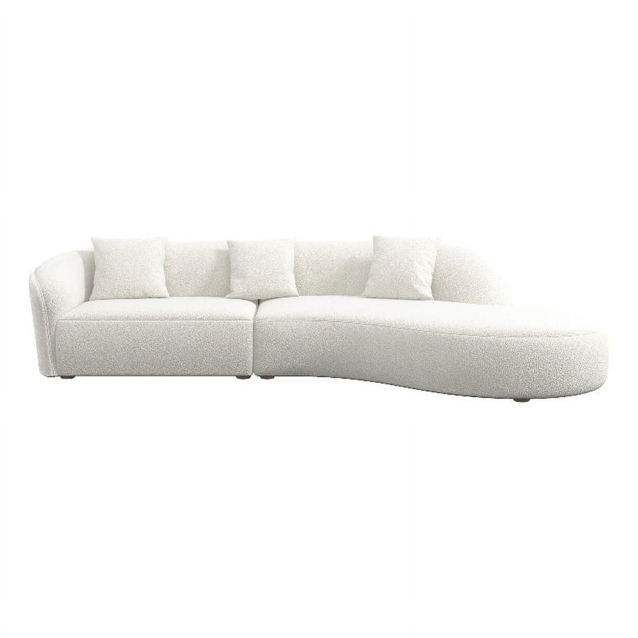Galler Mid Century Modern Luxury Japandi Style Boucle Fabric Couch in Cream - Walmart.com added by Haylee Gibson