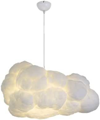 NC Modern Floating White Cloud Pendant Hanging Light Nordic Cotton Ceiling Light Fixture Girls Children's Living Room Bedroom Hotel Lobby Restaurant Clothing Store Chandelier (15.7Inch) added by Connor Knight