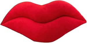Lip Shaped Pillow | Decorative Lip Shape Soft Cushion Bed Sofa Plush Throw Pillow Valentines Day Gifts (Red) added by Spoak Member