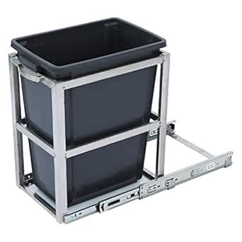 Anbuy 30 Liter / 8 Gallon under Counter Kitchen Cabinet Pull-Out Trash Can, Under Sink Sliding Pull Out Waste Container Bin Trash Cans, Under Cabinet Slide Out Garbage Cans for Recycling (Single Trash Can) added by Spoak Member