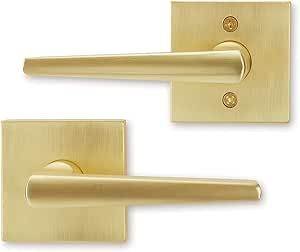 Passage Door Lever for Closet and Hallway - Modern Slim Square-Shaped Door Lever Handles with No Locking Feature for Left or Right-Handed Doors added by Emily Emmert