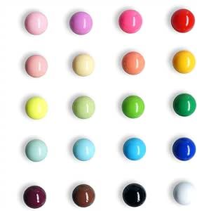 VNthings Fridge Magnets Spherical Muliticolor Refrigerator Office Magnet for Calendars Whiteboards Maps Resin Fun Decorative Decoration 20 Pack added by Spoak Member