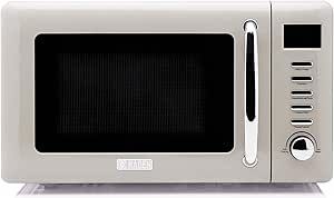 Haden Retro Microwave with Settings and Timer, 700-Watt, in Putty, 20 liter/.7 cubic feet Capacity added by April Brown