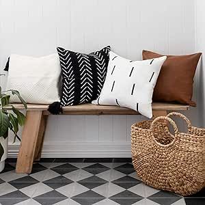 Inspired Ivory Boho Throw Pillow Covers - Set of 4 Decorative Farmhouse Pillow Cases for Living Room - Aztec Toss Pillow Covers 18x18 for Couch Sofa Bed - Urban Collection added by Spoak Member