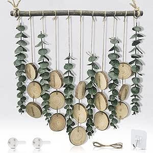 Rodelna Artifcal Eucalyptus Hanging Wall Decor for Bathroom, Nursery, Bedroom and Greenery  Farmhouse , Boho Wall Decor Green added by Janae Sullivan