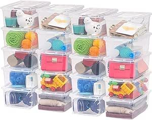 IRIS USA 5 Quart Plastic Storage Bin Tote Organizing Container with Latching Lid for Shoes, Heels, Action Figures, Crayons/Pens, Art Supplies, Stackable and Nestable, 20 Pack, Clear added by Alexina Salinas