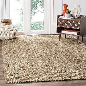 Safavieh Natural Fiber Collection NF447N Handmade Chunky Textured Premium Jute 0.75-inch Thick Area Rug, 8' x 10', Ivory added by Spoak Member
