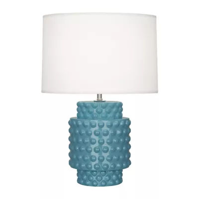 Dolly Accent Lamp by Robert Abbey | Steel Blue Glazed Textured Ceramic added by Maria Delucia