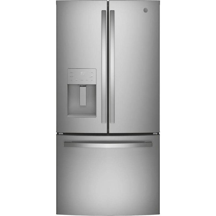 GE 23.6 cu. ft. French Door Refrigerator in Fingerprint Resistant Stainless, Standard Depth ENERGY STAR GFE24JYKFS - The Home Depot added by Lyss Wallace