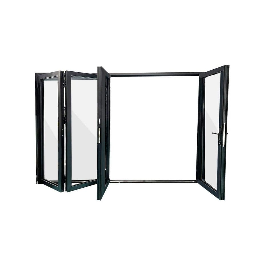 ERIS Eris 144 in. x 80 in. Left Opening/Outswing Black Aluminum Folding Patio door BFO-14480-1L3R - The Home Depot added by Erica Ramon