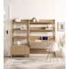 MODWAY Bixby 81.5 in. W Rectangular in Oak 2-Piece Home Office Desk and Bookshelf Display Case EEI-6112-OAK added by Miceala Antoniou
