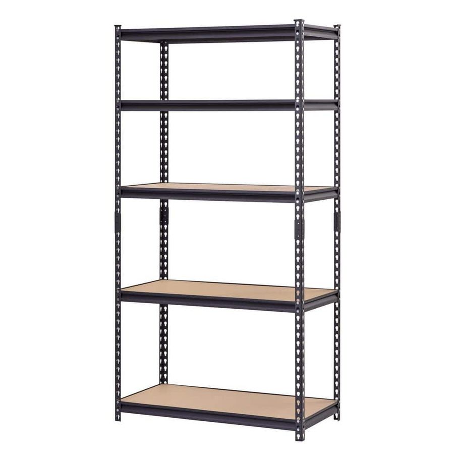 Muscle Rack 5-Tier Heavy Duty Steel Garage Storage Shelving Unit in Black (36 in. W x 72 in. H x 18 in. D) UR-185PBB - The Home Depot added by Rachel Fedorov