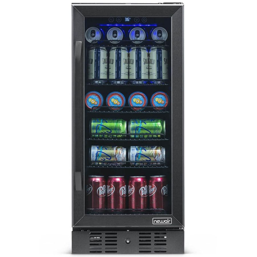NewAir Single Zone 15 in. 96 (12 oz) Can Built-In Beverage Cooler Fridge with Precision Temp. Control - Black Stainless Steel NBC096BS00 added by Spoak Member