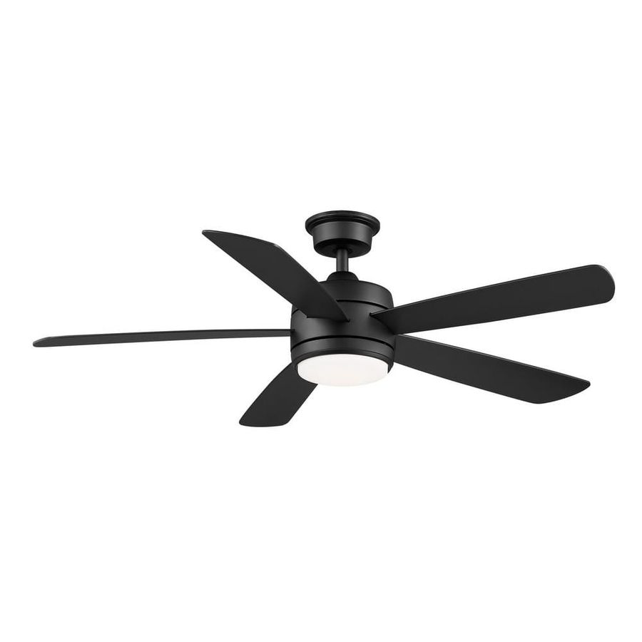 Hampton Bay Averly 52 in. Integrated LED Matte Black Ceiling Fan with Light and Remote Control with Color Changing Technology AK18B-MBK added by Spoak Member