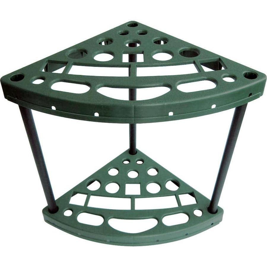 Green 2-Tier Corner Plastic Garage Storage Shelving Unit (16 in. W x 22 in. H x 24 in. D) added by Spoak Member