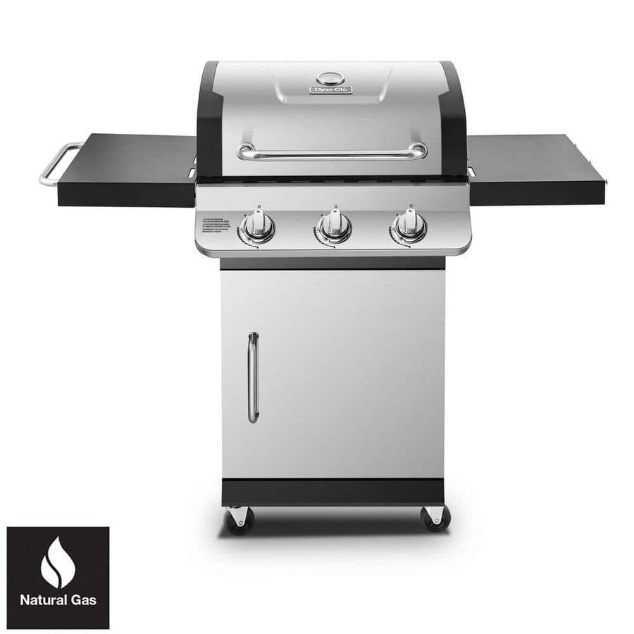Dyna-Glo Premier 3-Burner Natural Gas Grill in Stainless Steel with Folding Side Tables DGP397SNN-D - The Home Depot added by Erica Ramon