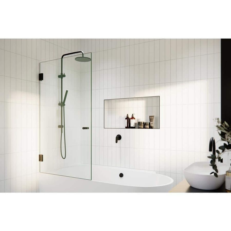 Glass Warehouse 58.25 in. x 31.25 in. Frameless Shower Bath Door - Door Only GW-B-DO-31-25-MB - The Home Depot added by Beige Studio