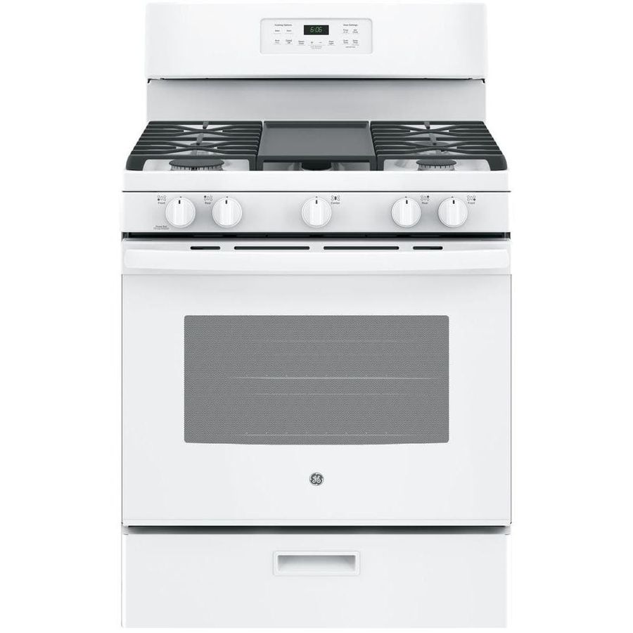 GE 30 in. 5.0 cu. ft. Gas Range in White with Griddle JGBS66DEKWW - The Home Depot added by Spoak Member