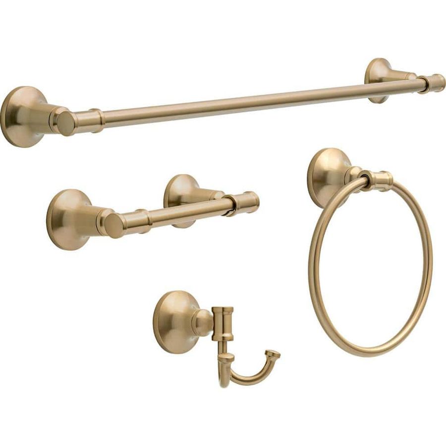 Delta Chamberlain Wall Mounted 4-Piece Bath Hardware Set with Mounting Hardware in Champagne Bronze CML64-CZ-VK - The Home Depot added by Danielle Hughes