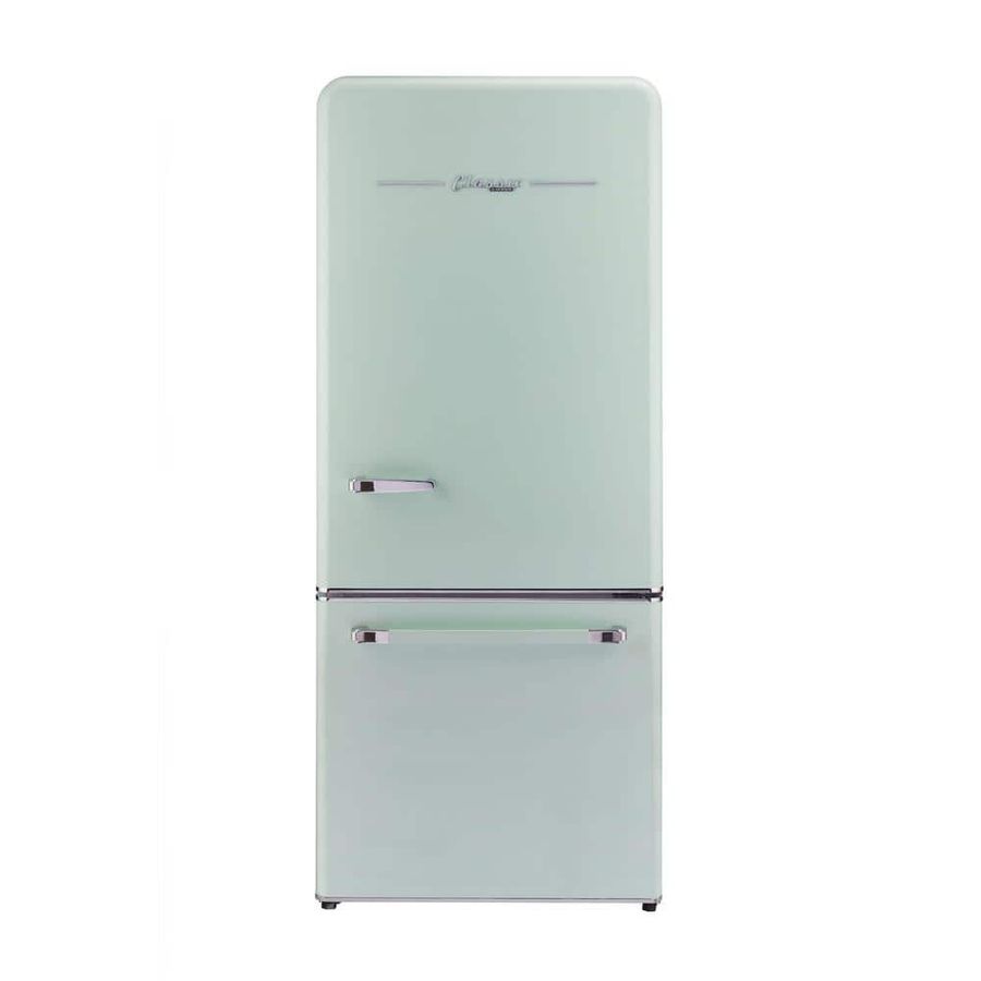 Unique Appliances Classic Retro 30 in 17.7 cu. ft. Frost Free Retro Bottom Freezer Refrigerator in Summer Mint Green, ENERGY STAR UGP-510L LG AC - The Home Depot added by Kim Bush