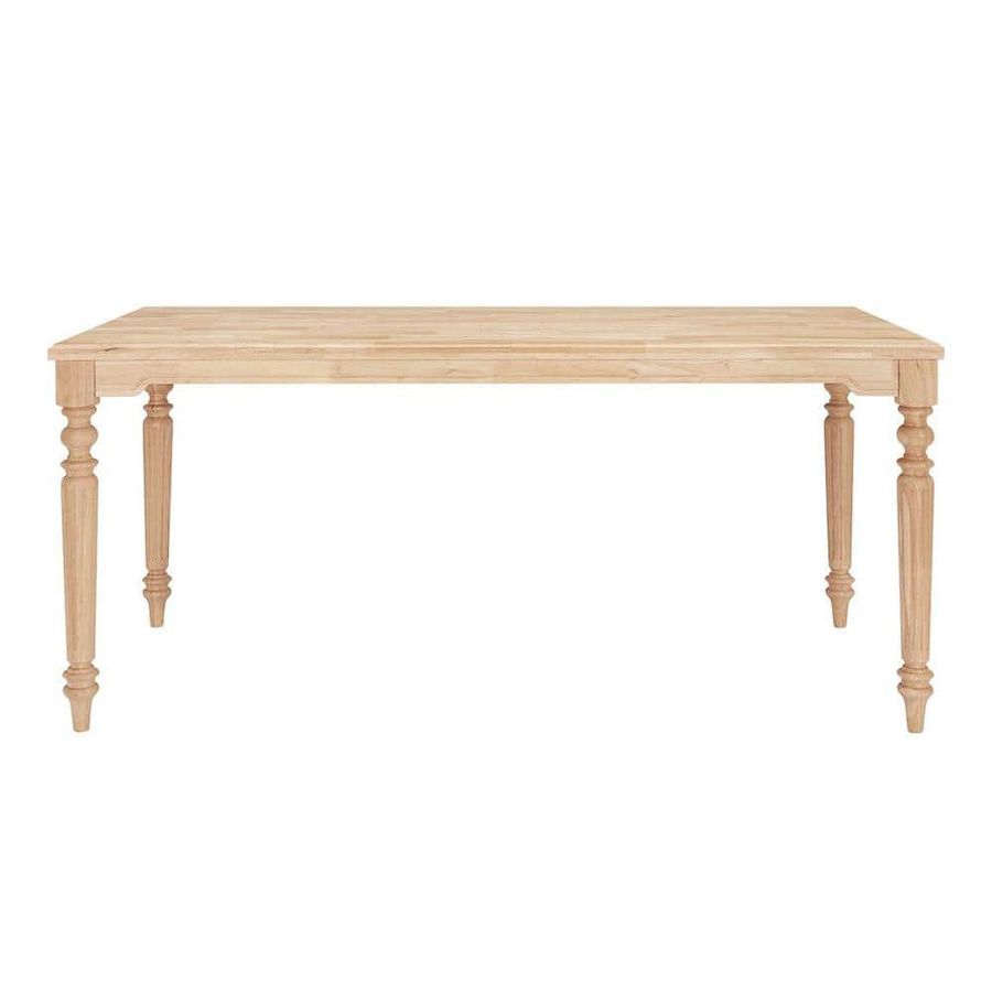 StyleWell Unfinished Wood Rectangular Table for 6 with Leg Detail (68 in. L x 29.75 in. H) T-07 - The Home Depot added by Jasmine Fitzgerald
