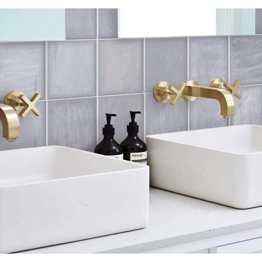Apollo Tile Lavanda Blue 5.2 in. x 5.2 in. Polished Ceramic Subway Tile (10.76 sq. ft./Case) LR Lavanda 5x5 - The Home Depot added by Sarah Jackson