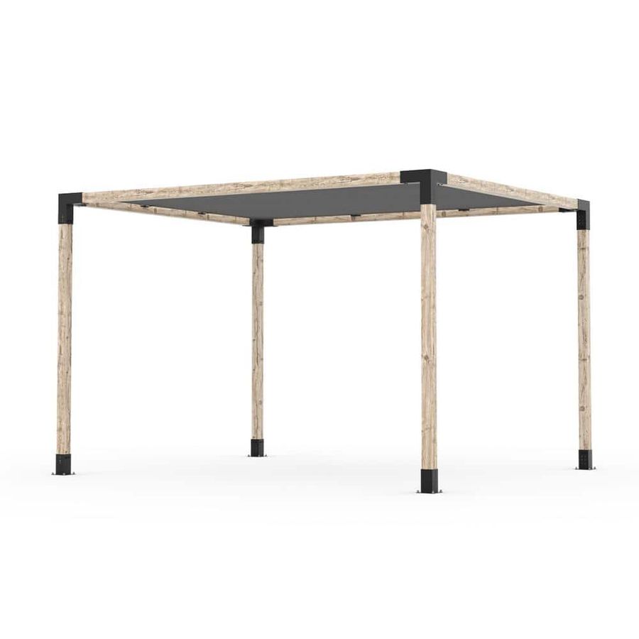 TOJA GRID 10 ft. x 12 ft. Pergola Kit with Graphite Shade Sail, for 4x4 Wood SA41012GR13 added by Lyss Wallace